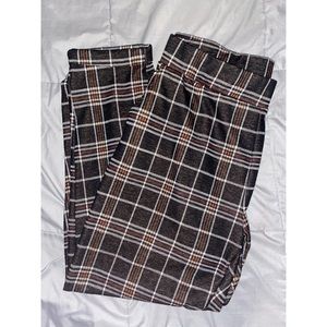 Black plaid pants
